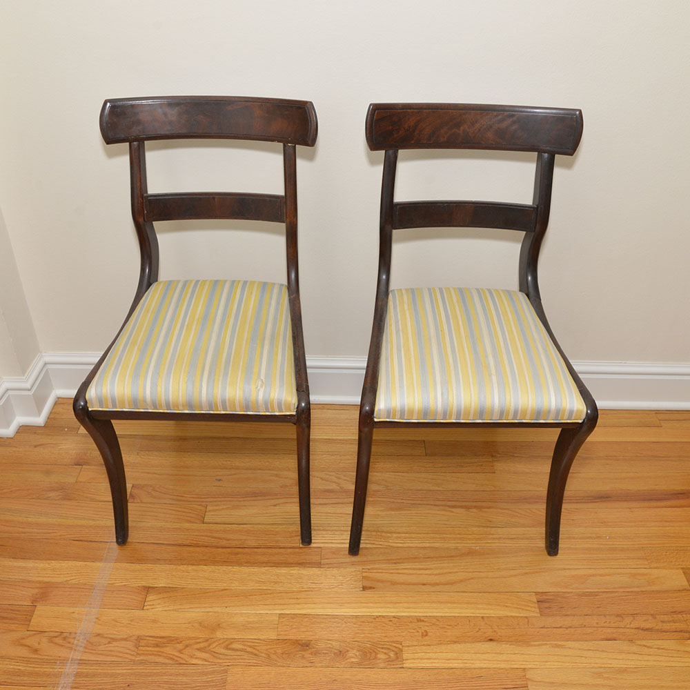 Pair of Empire Style Side Chairs