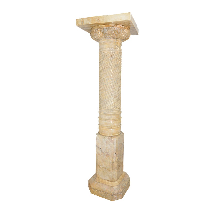 Neoclassical Style Marble Pedestal