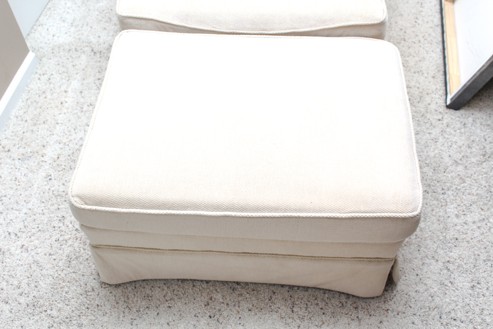 Custom Upholstered Chair with Ottoman by Gilliam