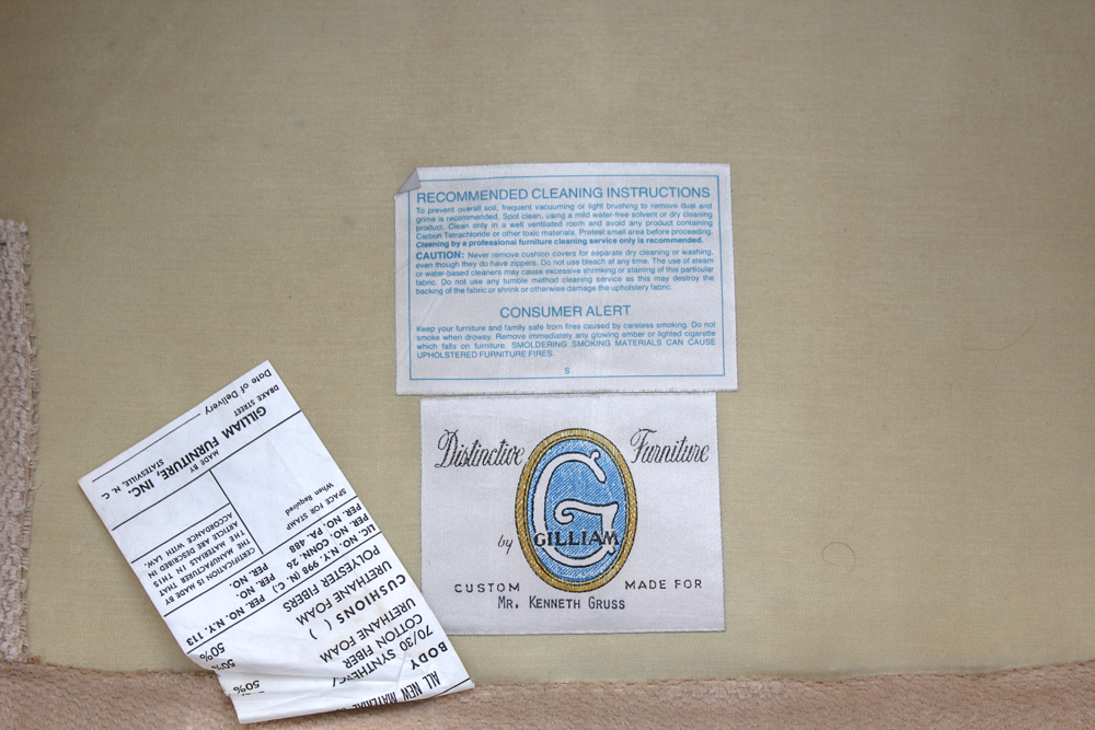 Custom Upholstered Chair with Ottoman by Gilliam