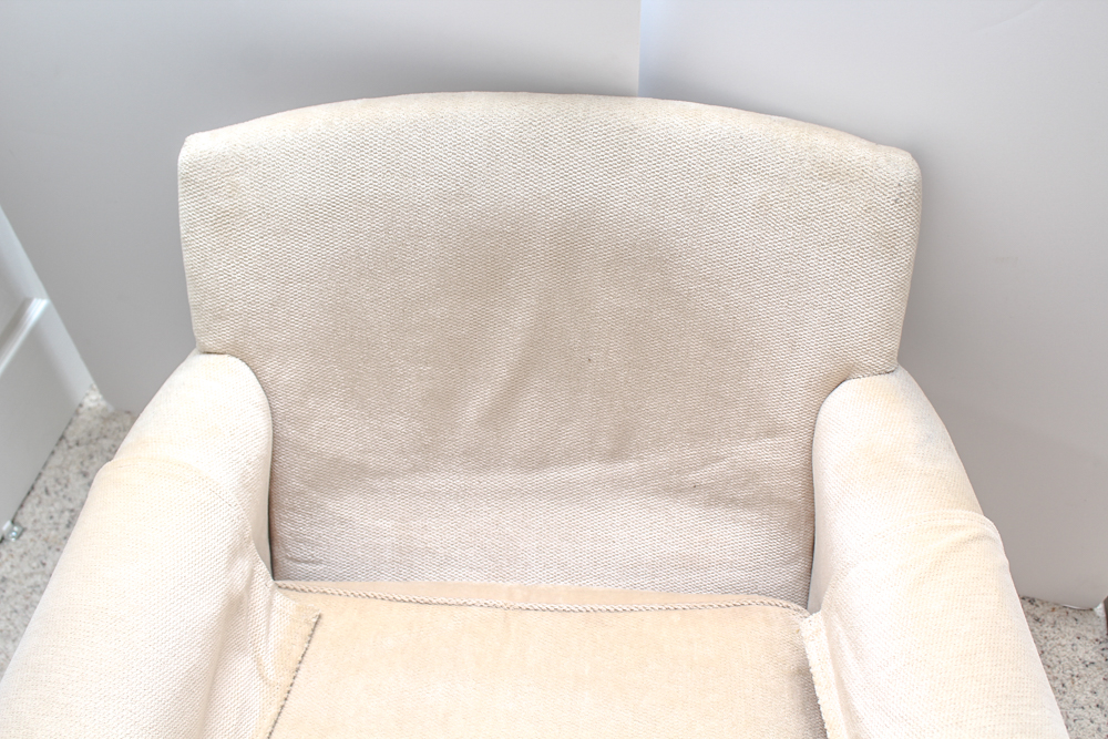 Custom Upholstered Chair with Ottoman by Gilliam
