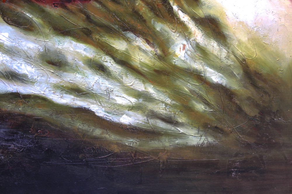 "Galaxy of Gold I" Embellished Giclee on Canvas