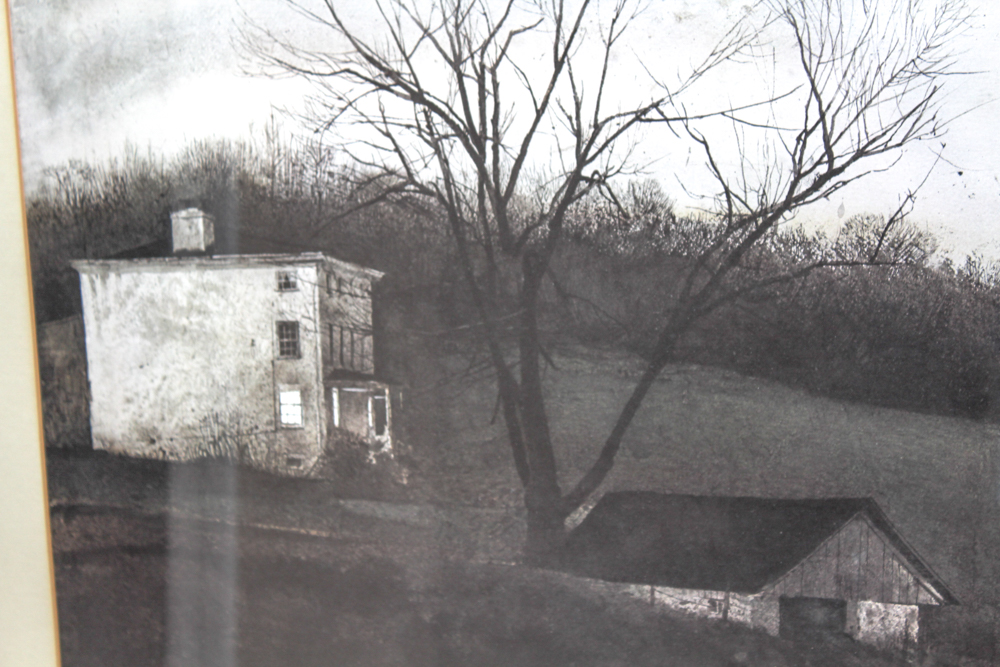 Unsigned Pastoral Landscape Offset Lithograph