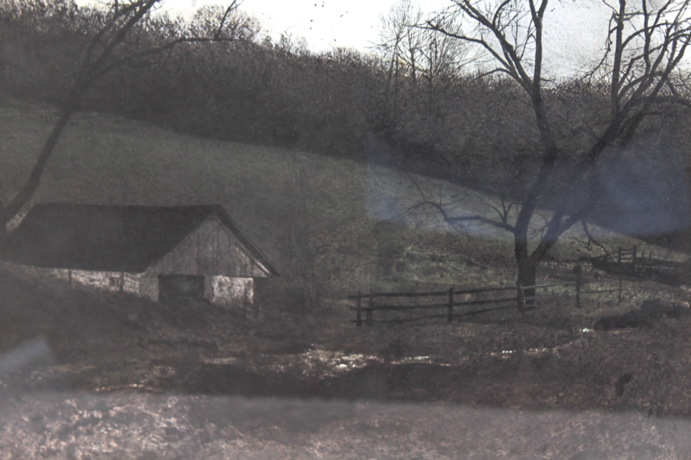 Unsigned Pastoral Landscape Offset Lithograph