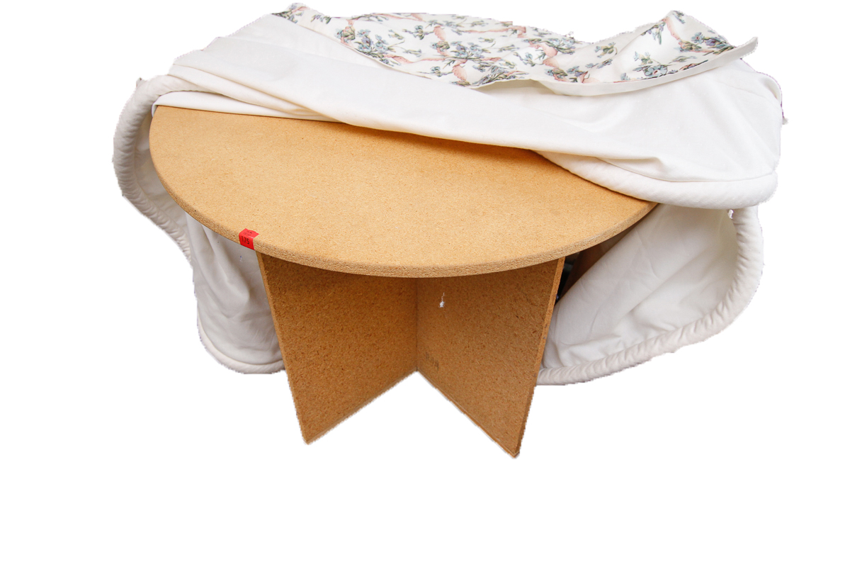 Accent Table with Ottoman and Comforter