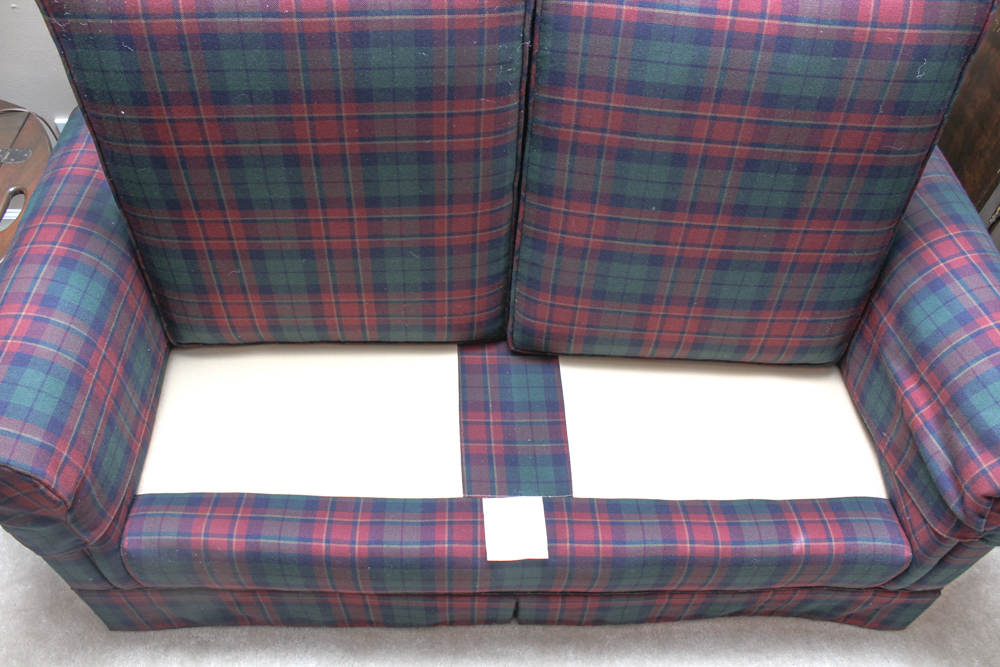 Plaid Upholstered Loveseat by Lane
