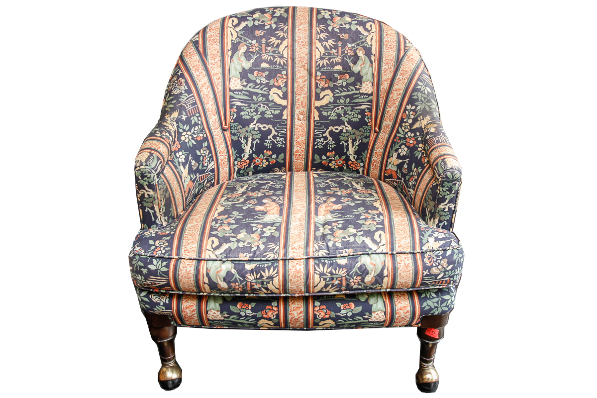 Vintage Barrel Back Chair on Casters