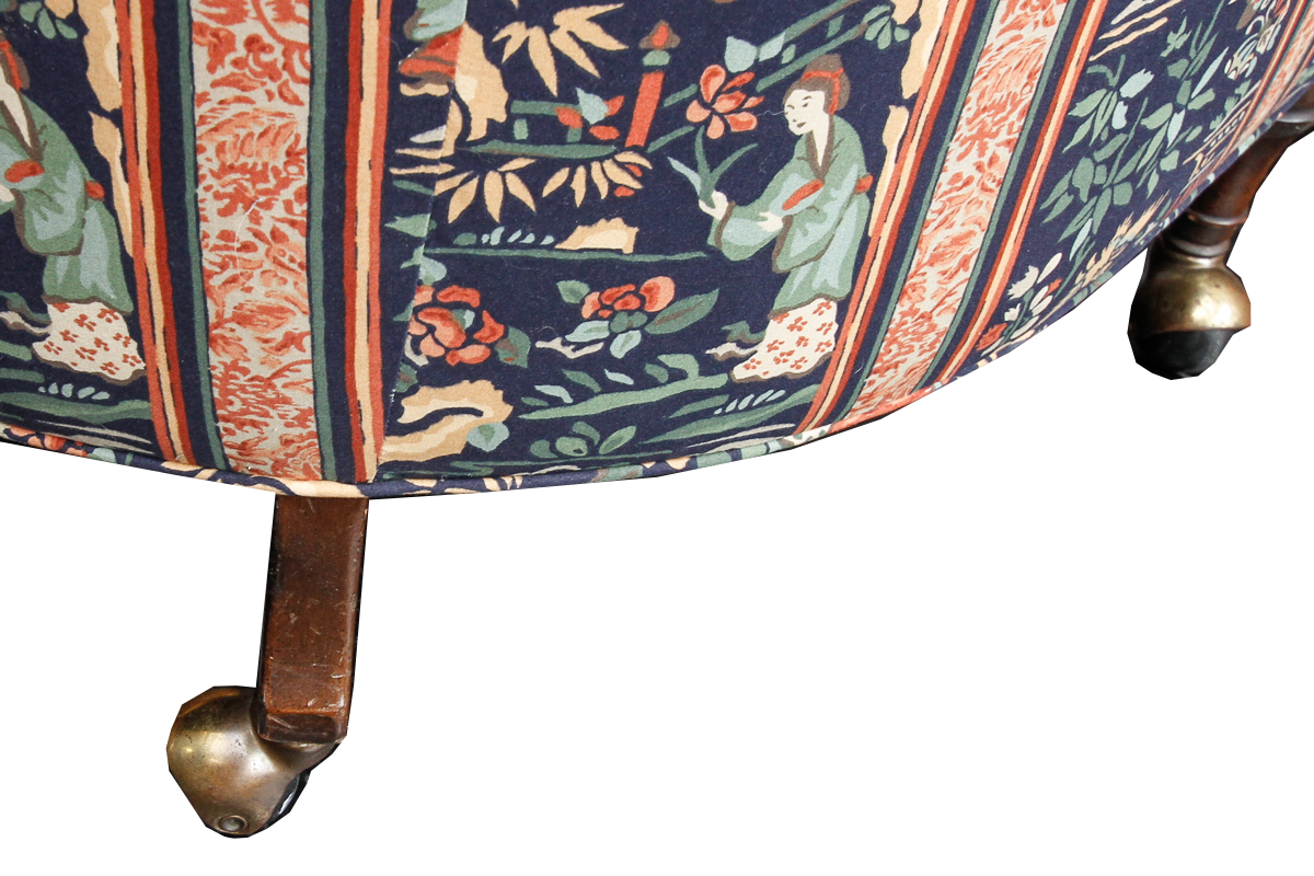 Vintage Barrel Back Chair on Casters