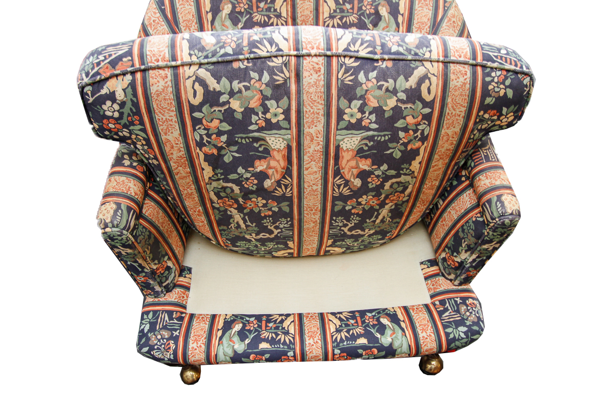 Vintage Barrel Back Chair on Casters