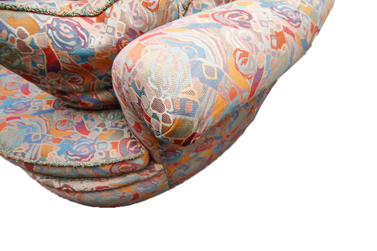 1980s Modern Kidney Shaped Sofa