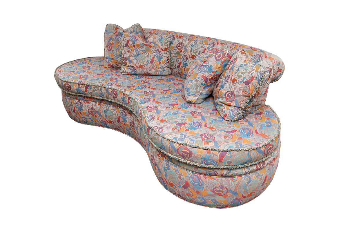 1980s Modern Kidney Shaped Sofa