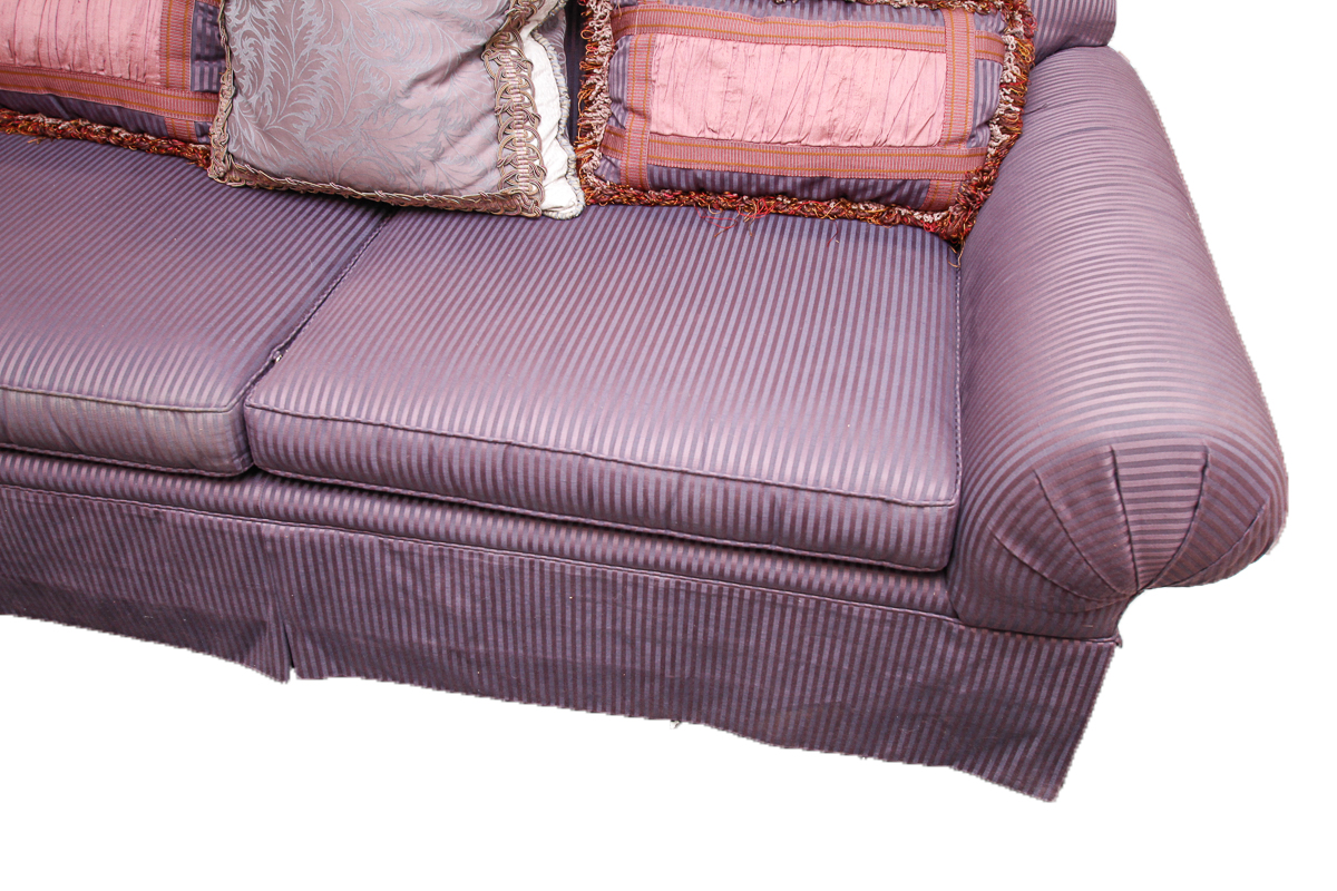 Vintage Purple Camel Back Sofas