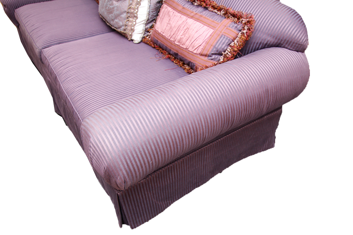 Vintage Purple Camel Back Sofas