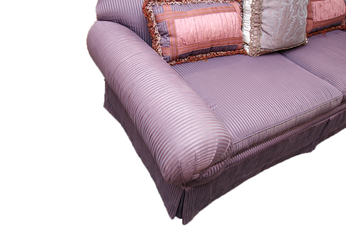 Vintage Purple Camel Back Sofas