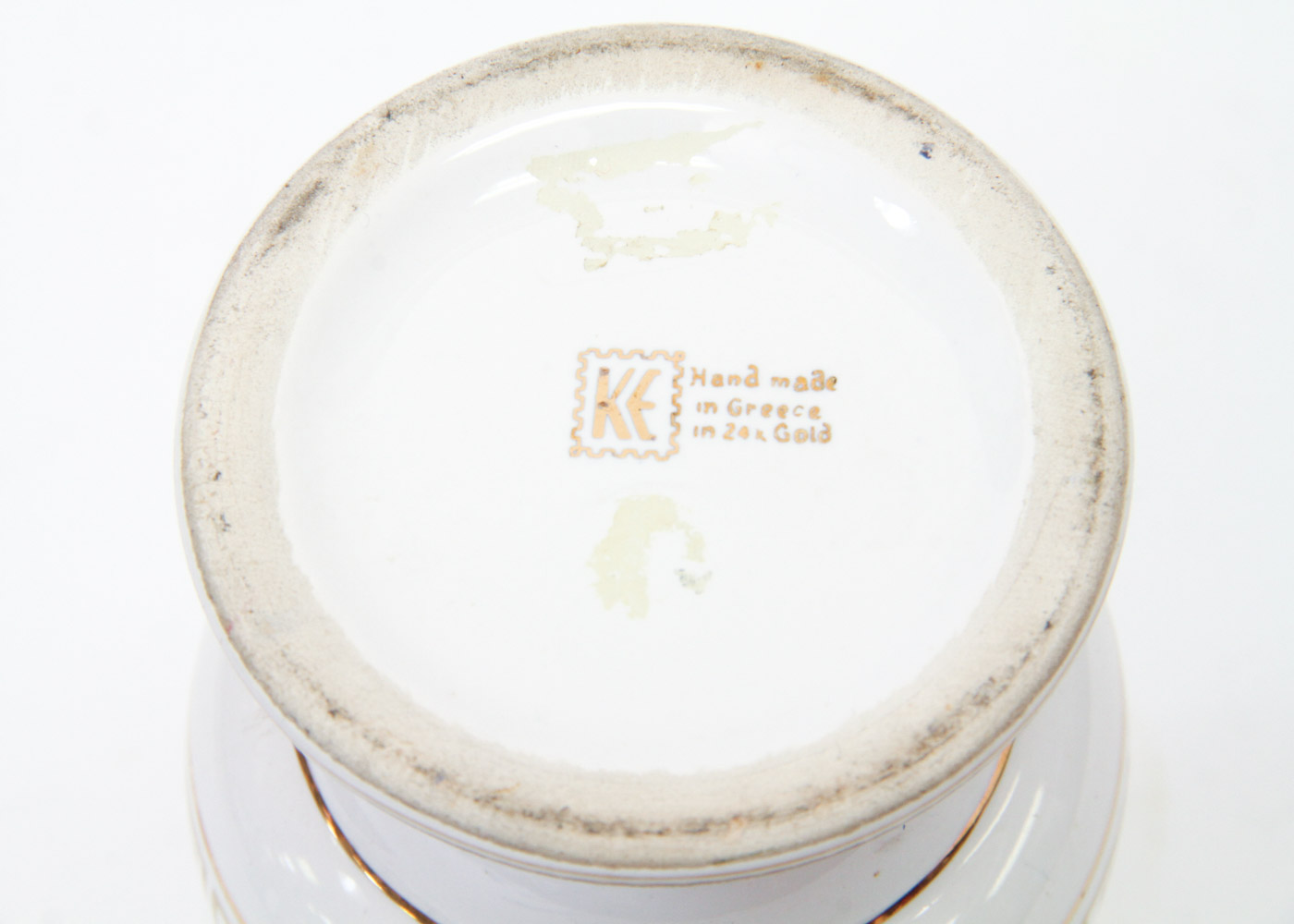 Vintage KE Greek Porcelain Vase