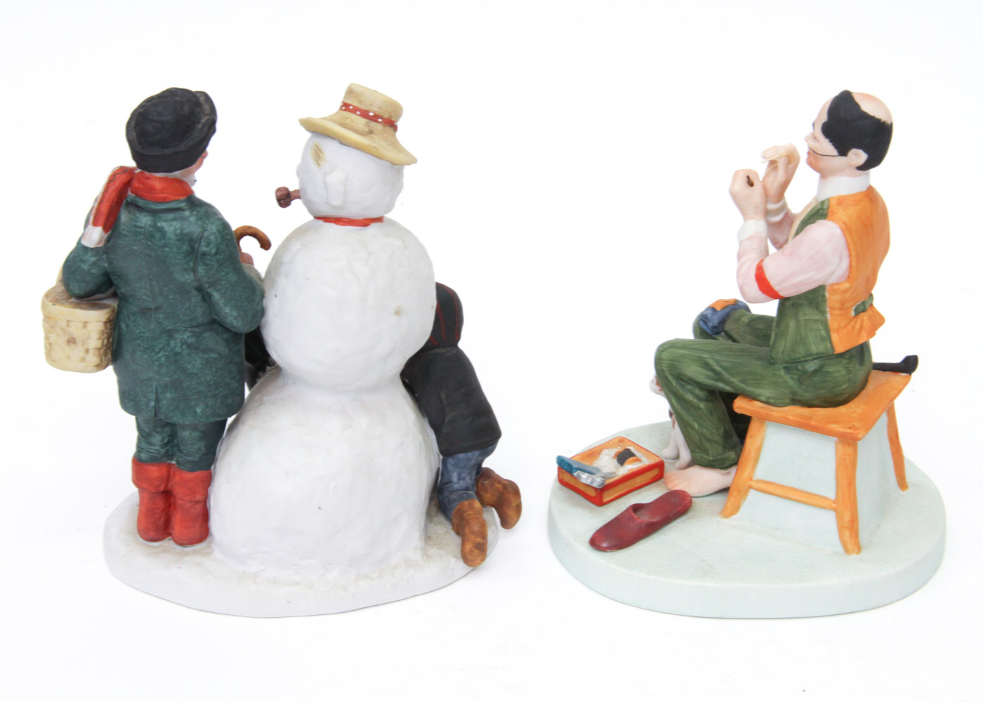 Collection of Norman Rockwell Danbury Mint Porcelain Figurines
