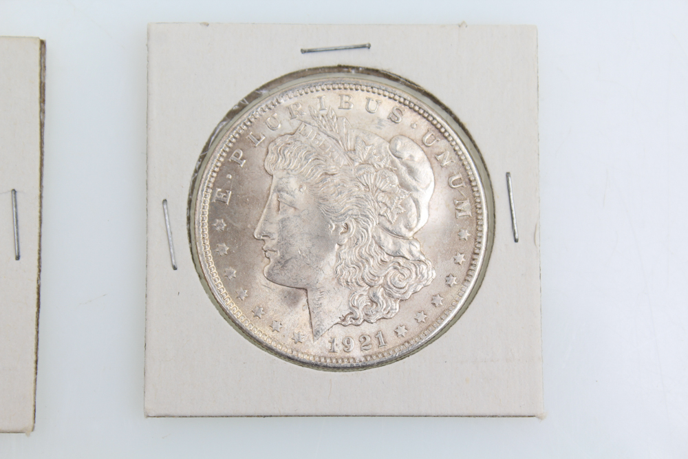 1885-O 1896 and 1921 Morgan Silver Dollars
