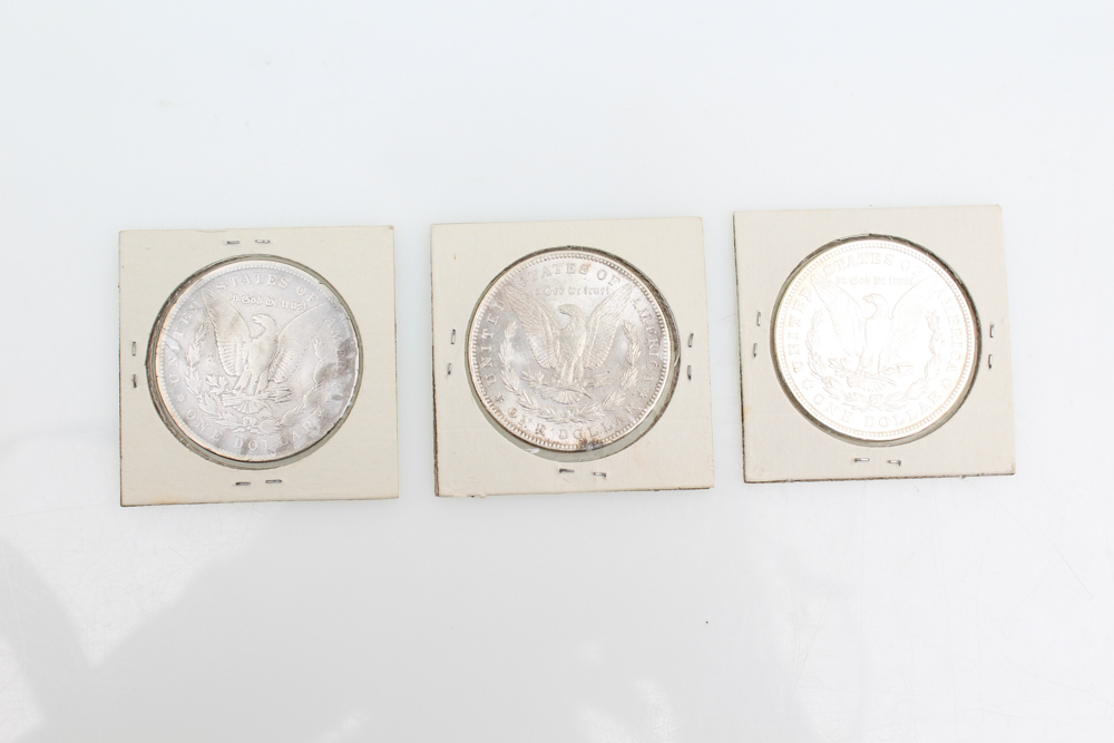 1885-O 1896 and 1921 Morgan Silver Dollars