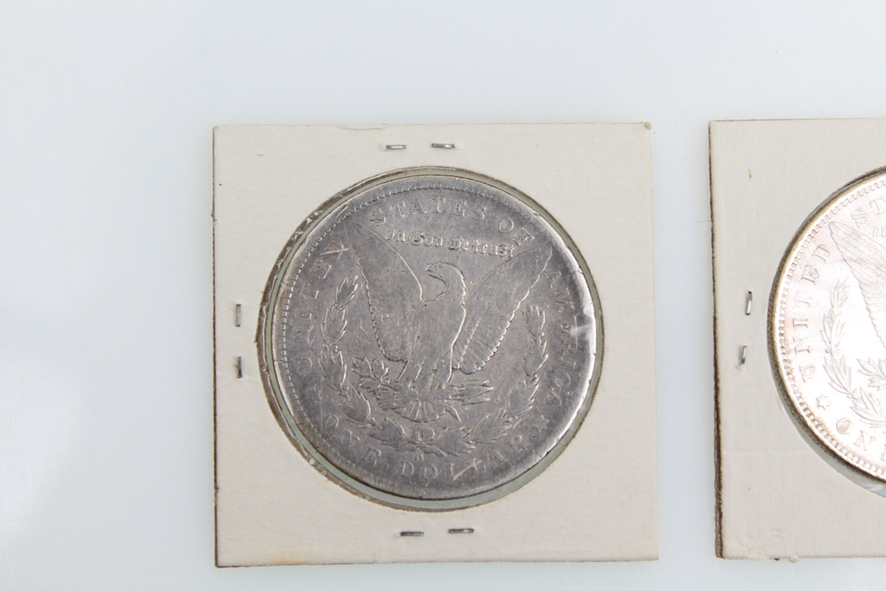 1885-O 1896 and 1921 Morgan Silver Dollars