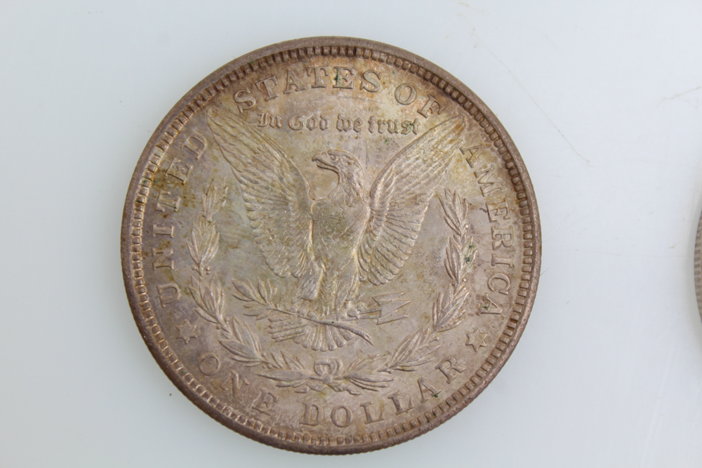 Three 1921 Morgan Silver Dollars