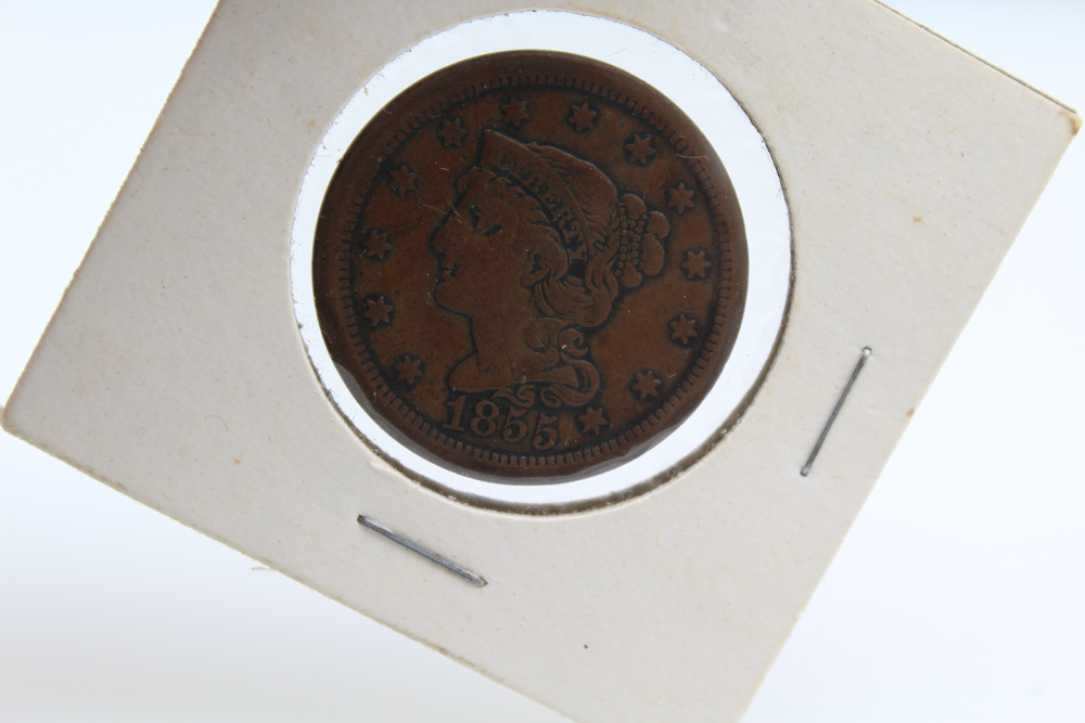 1855 Braided Hair Large Cent