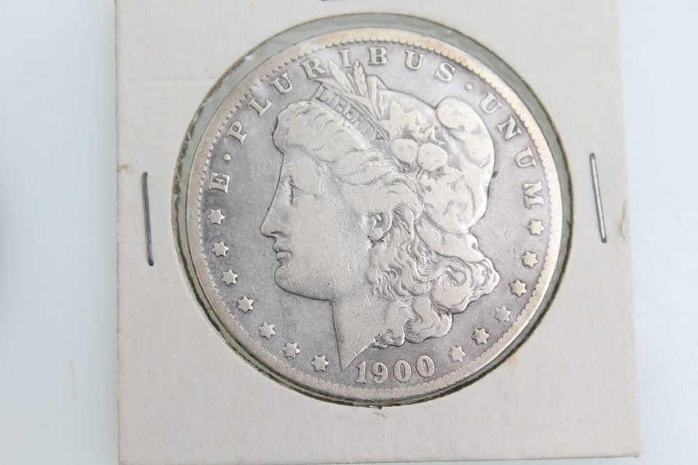 1900-O 1901-O and 1921 Morgan Silver Dollars