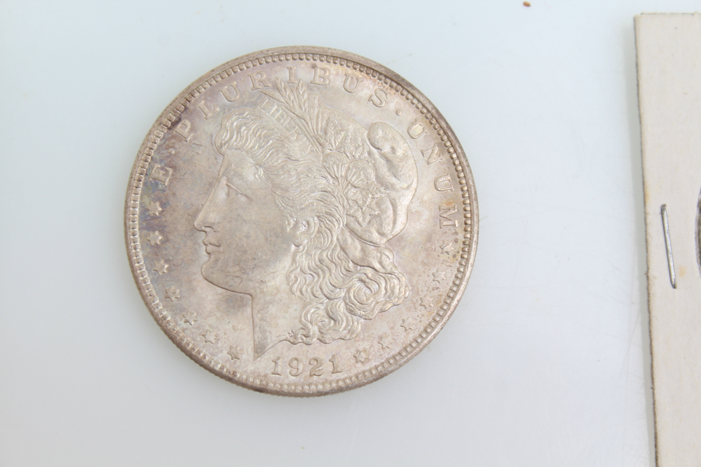 1890-O 1898 and 1921 Morgan Silver Dollars