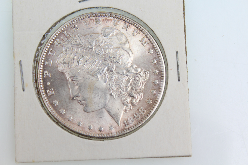1890-O 1898 and 1921 Morgan Silver Dollars
