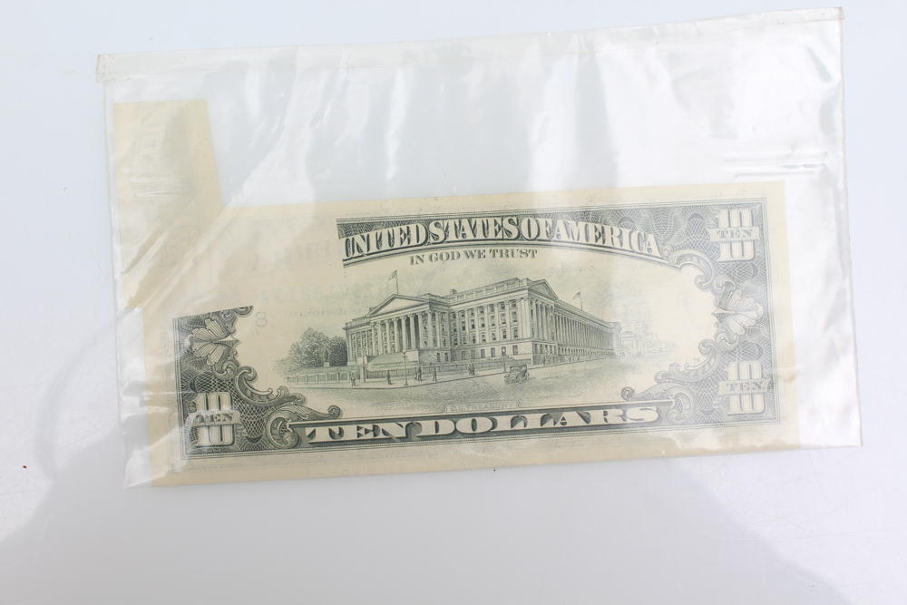 Misprint 1988-A Ten Dollar Bill