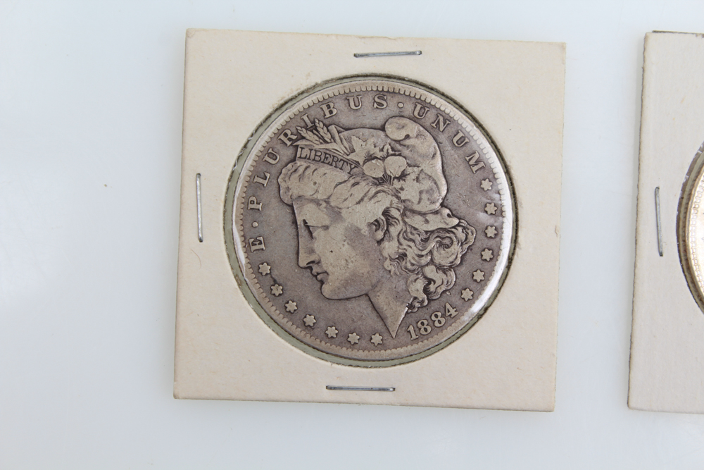 1884-S 1896 and 1921 Morgan Silver Dollars