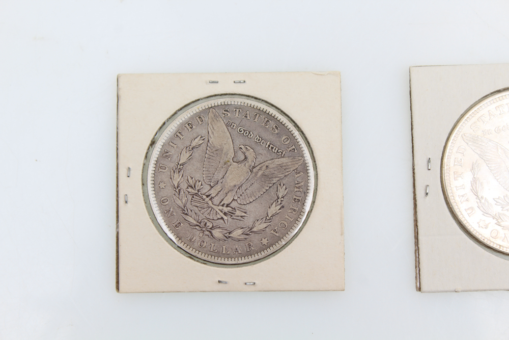 1884-S 1896 and 1921 Morgan Silver Dollars