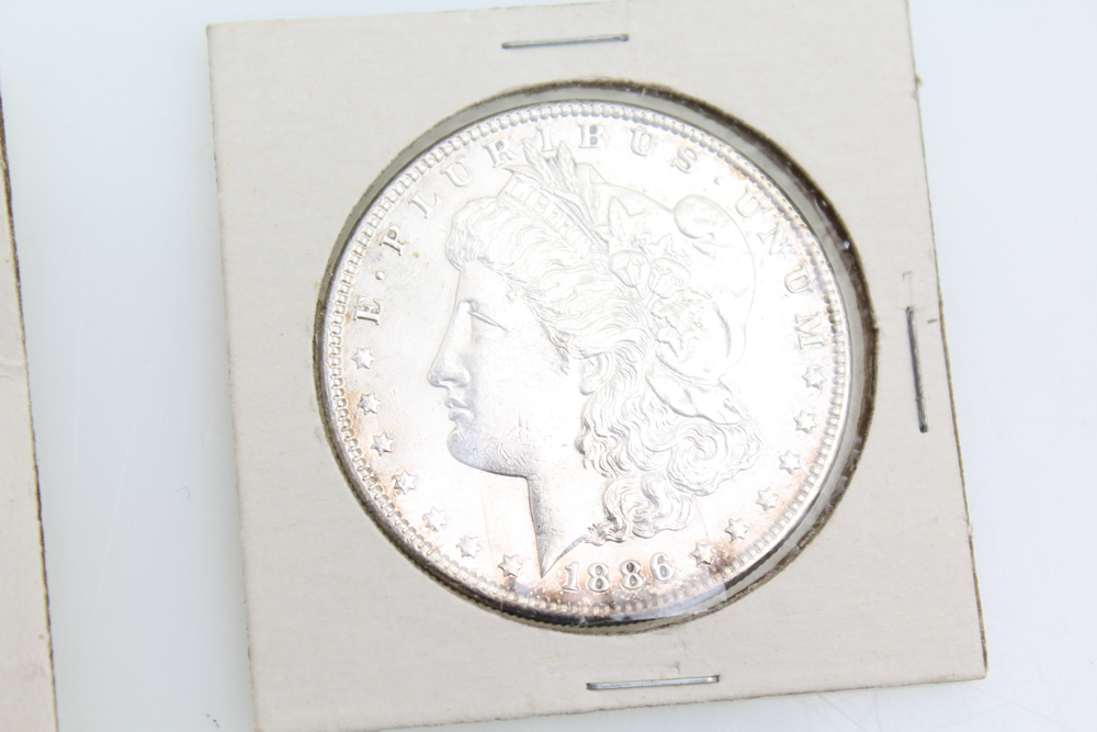 1886 1896 and 1921 Morgan Silver Dollars