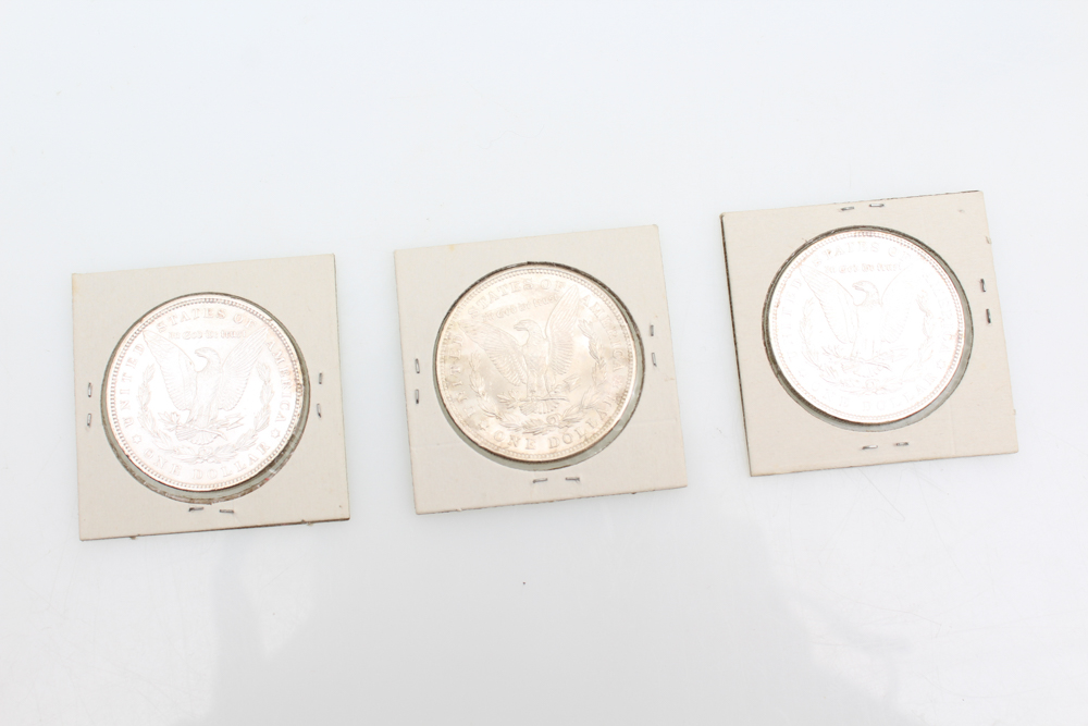 1886 1896 and 1921 Morgan Silver Dollars
