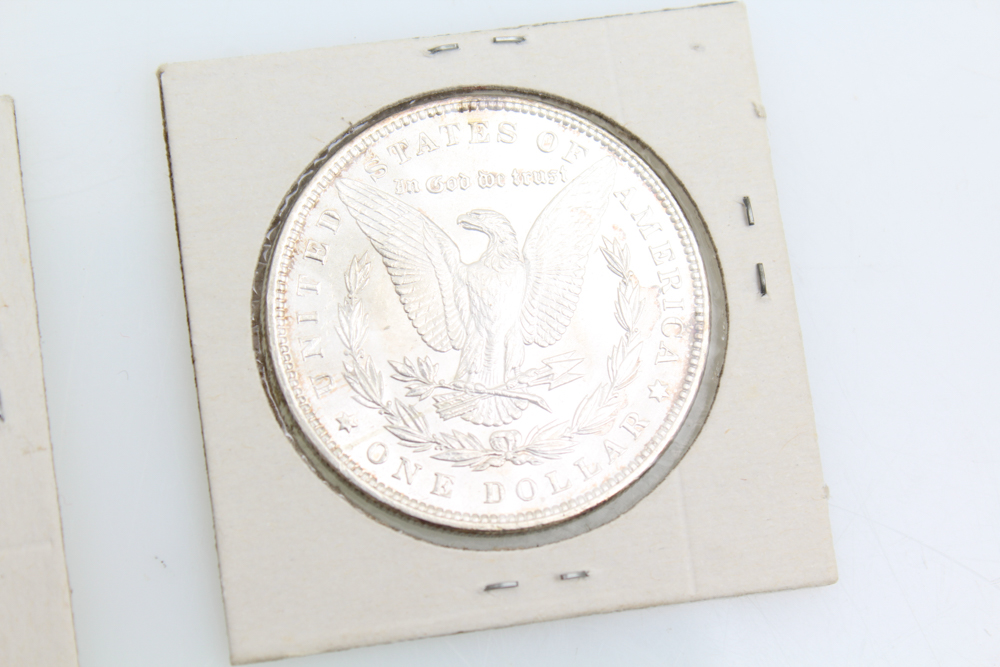 1886 1896 and 1921 Morgan Silver Dollars