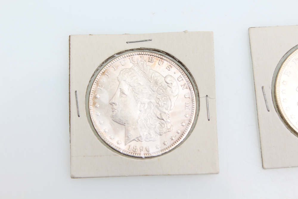 1884 1896 and 1921 Morgan Silver Dollars