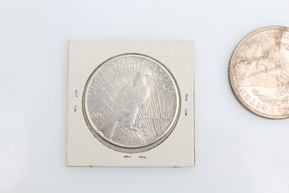 1921 Morgan 1922 and 1925 Peace Silver Dollars