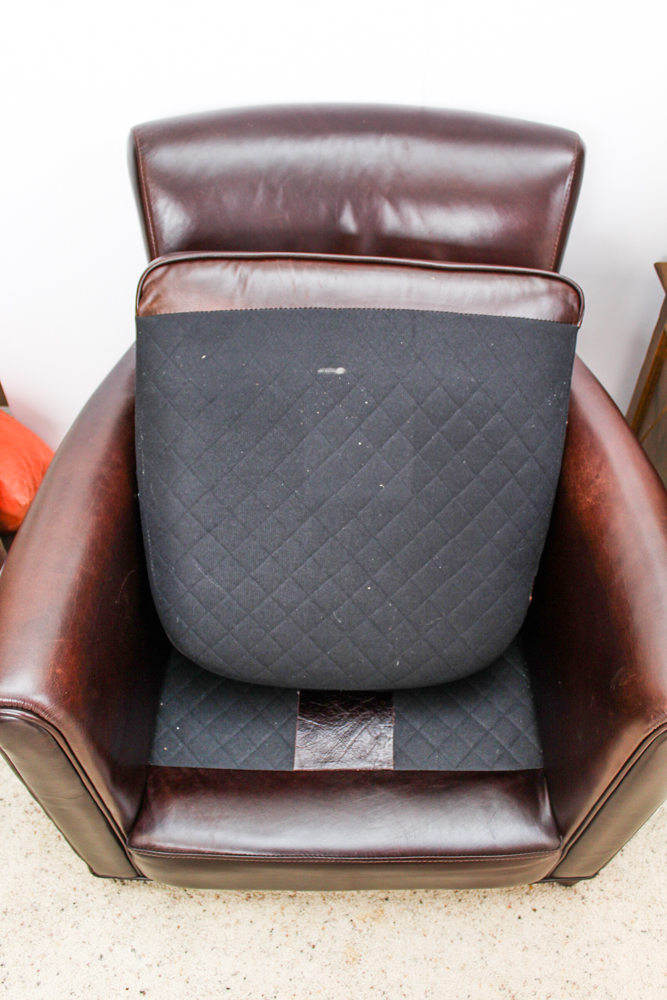 Pottery Barn "Irving" Leather Arm Chair