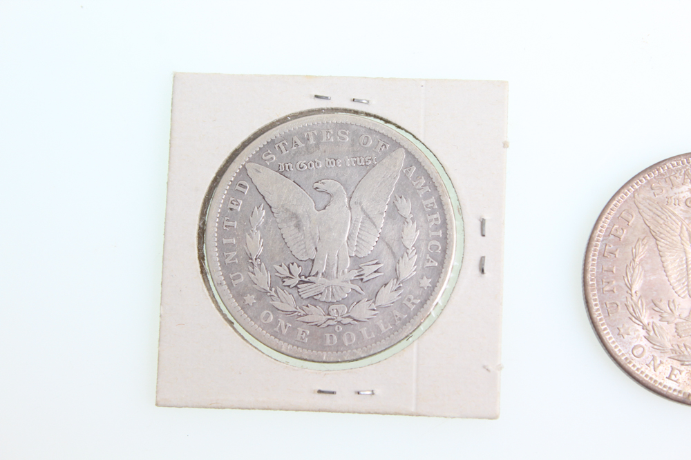 1889-O 1896 and 1921 Morgan Silver Dollars