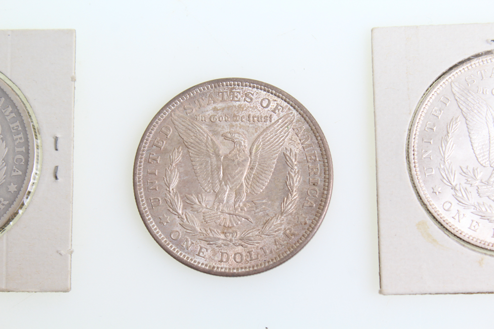 1889-O 1896 and 1921 Morgan Silver Dollars