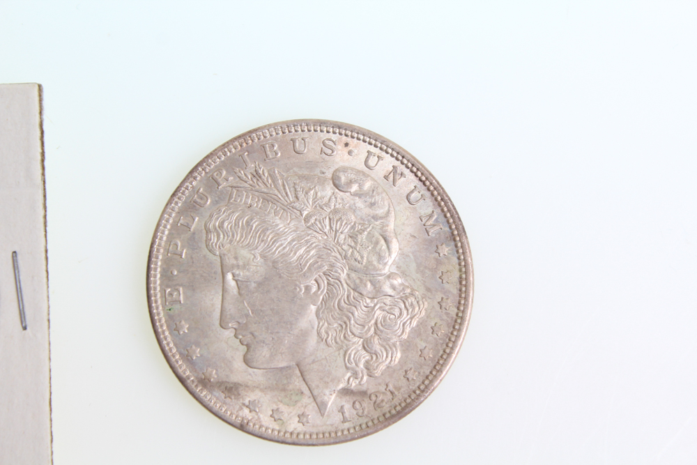 1921 Morgan 1922 and 1923 Peace Silver Dollars