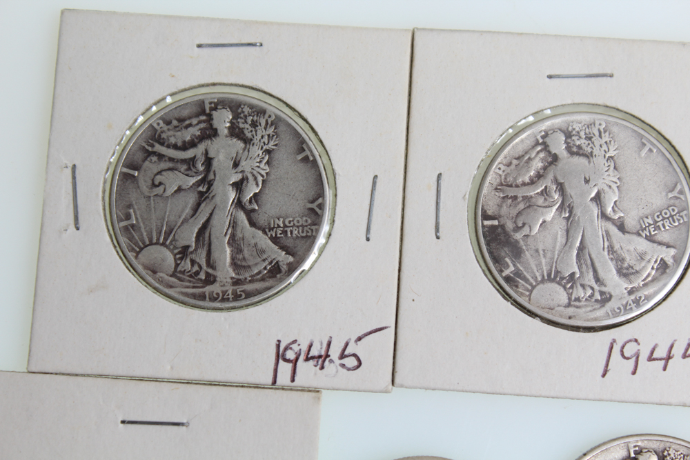 Walking Liberty Half Dollars and Standing Liberty Quarters