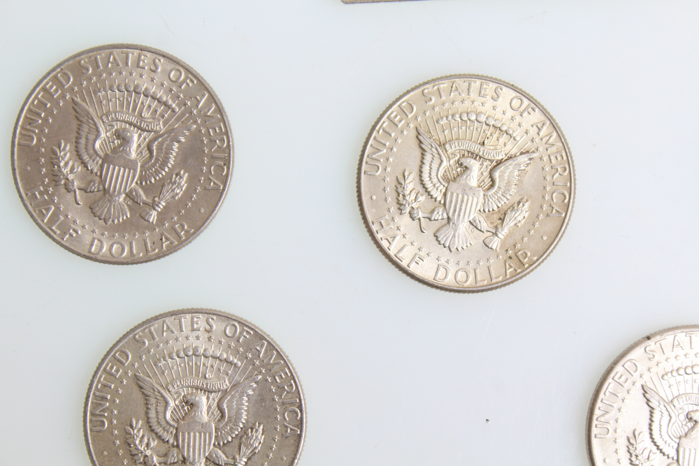Sixteen 1964 Kennedy Half Dollars