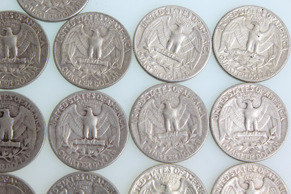 Thirty-One Washington Silver Quarters