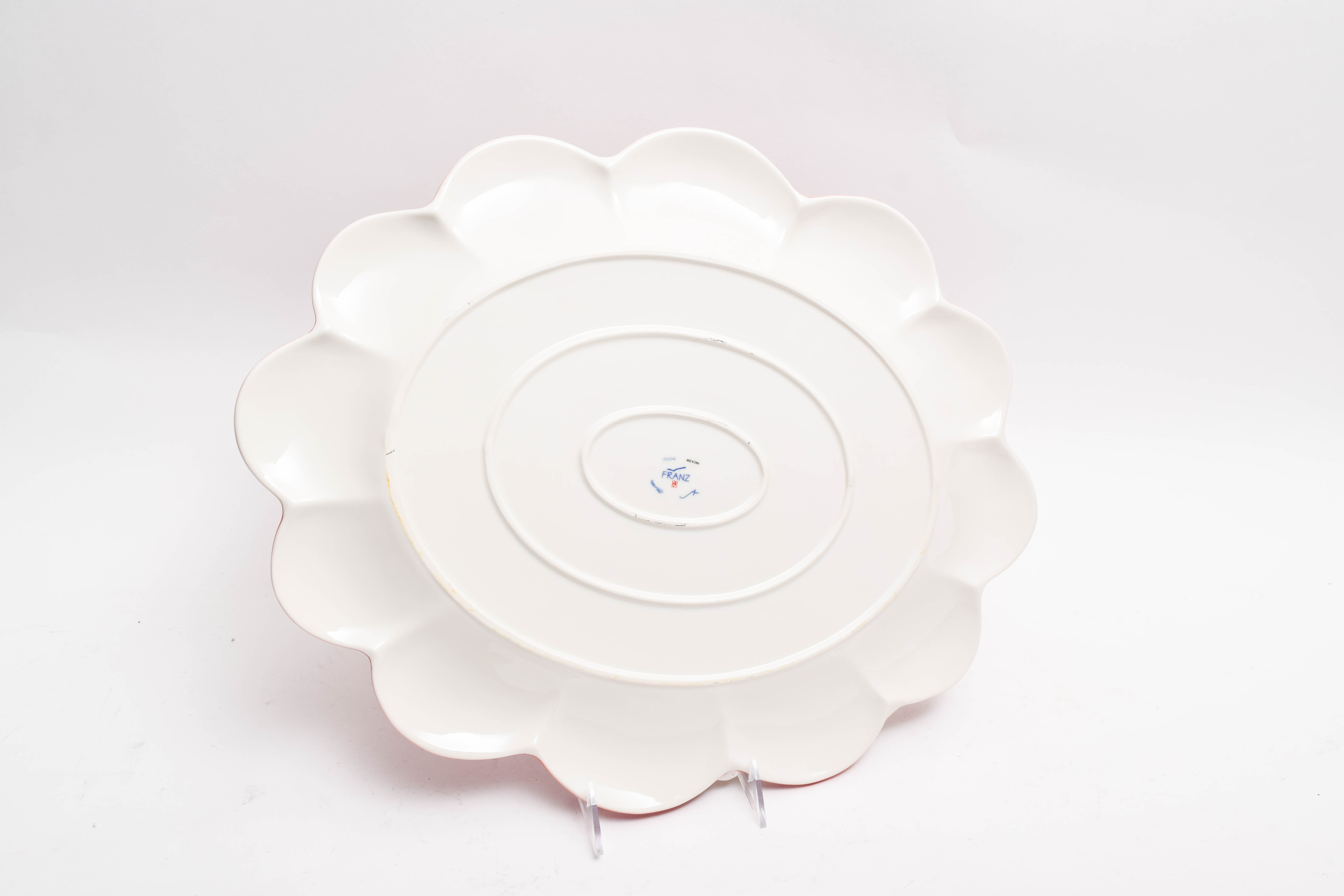 Franz Porcelain Collection "Venice Peony" Cake Plate