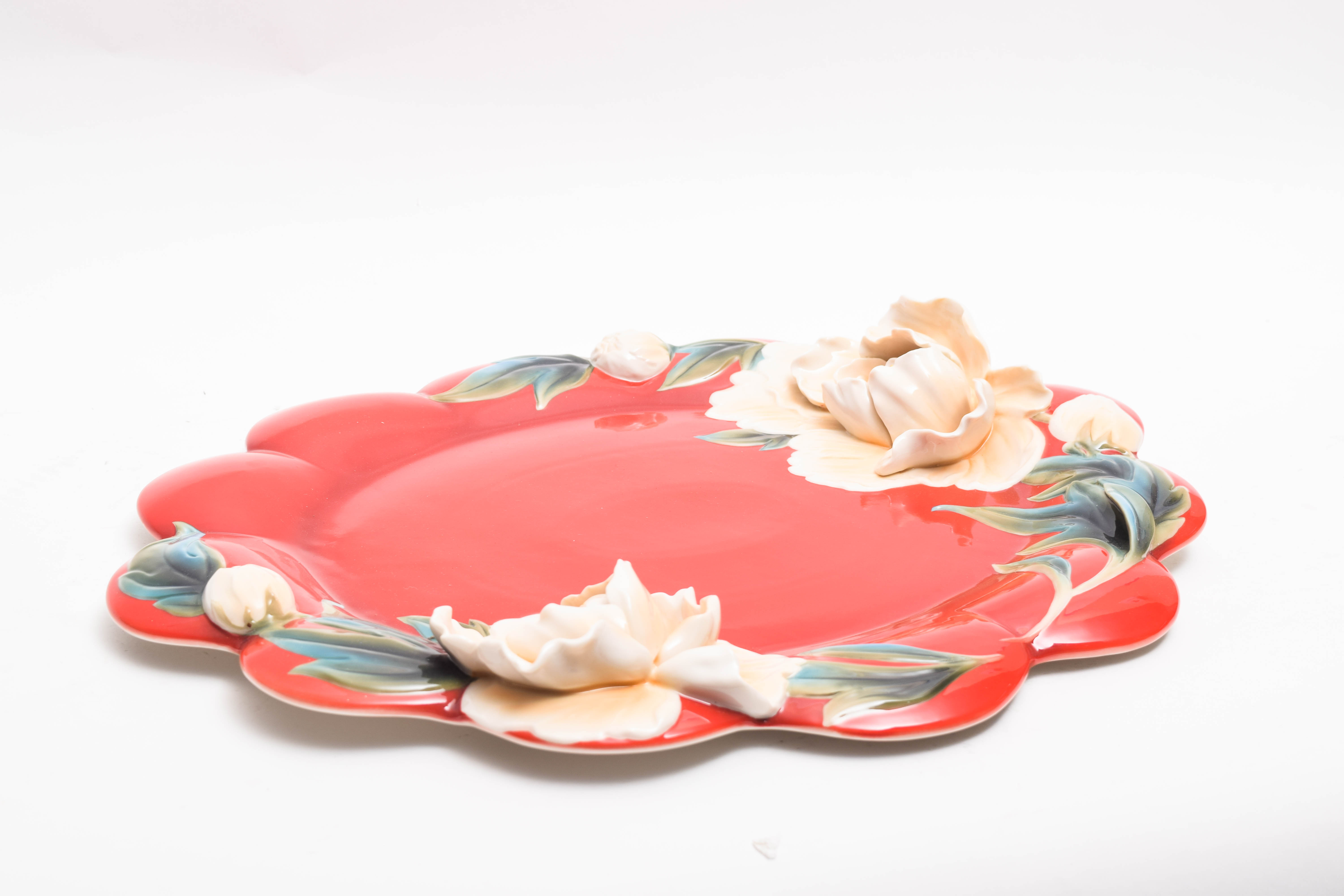 Franz Porcelain Collection "Venice Peony" Cake Plate