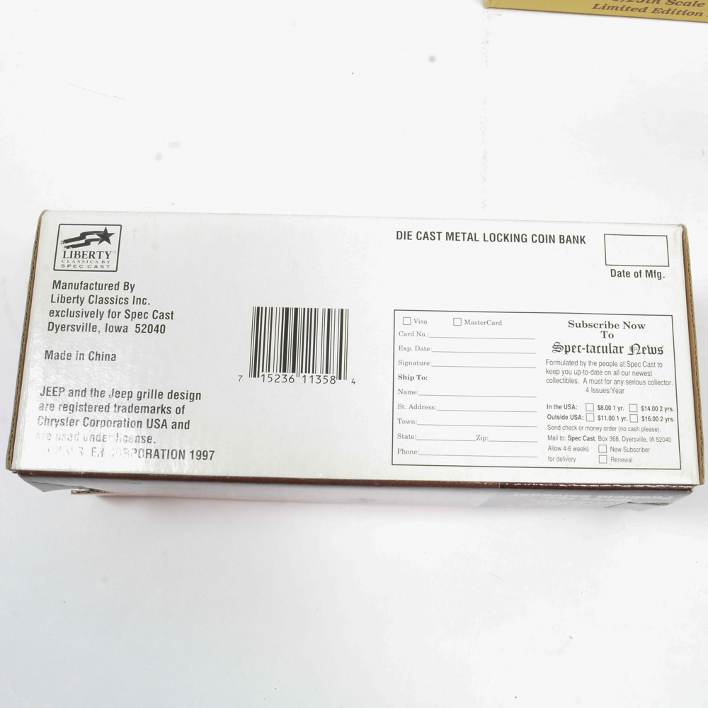 Trust Worthy Die-Cast Metal Model Car Coin Bank Collection