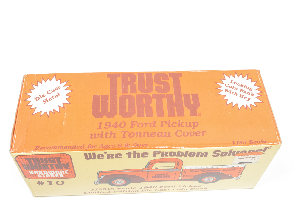 Trust Worthy Die-Cast Metal Model Car Coin Bank Collection