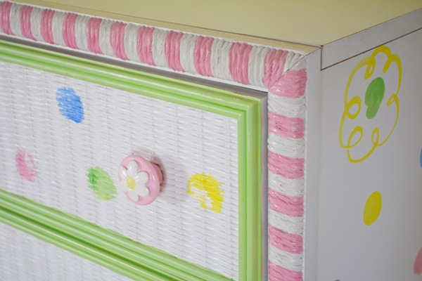Painted Wicker Front Dresser and End Table by Lea-The Bedroom People