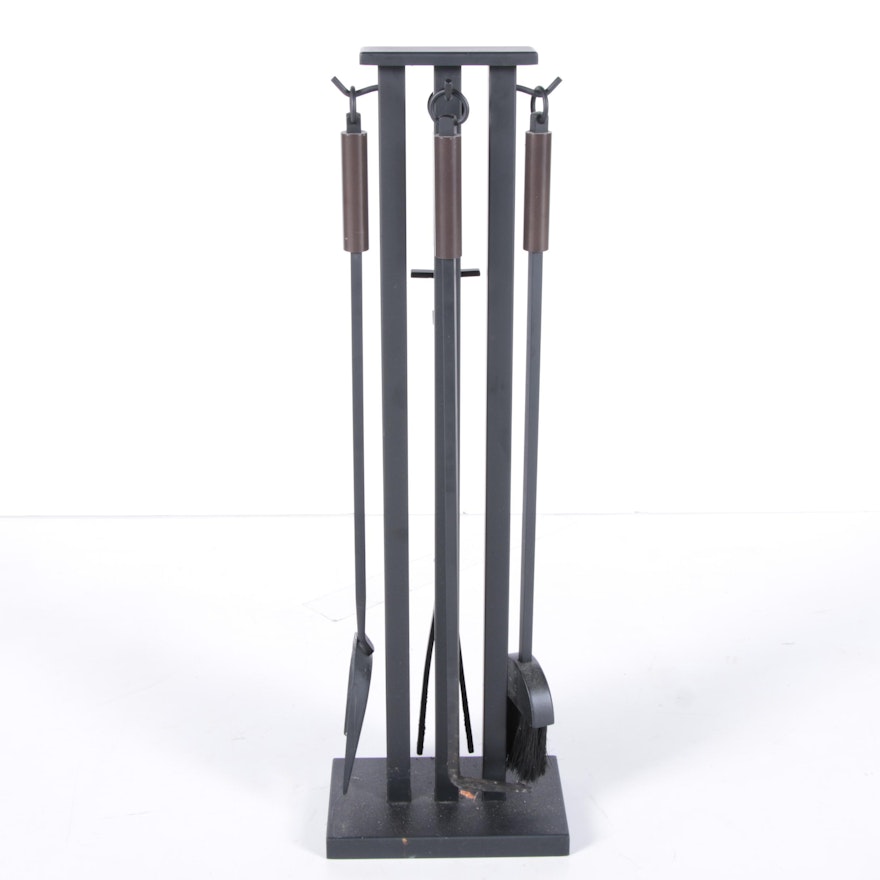 Contemporary Iron Fireplace Tools Set