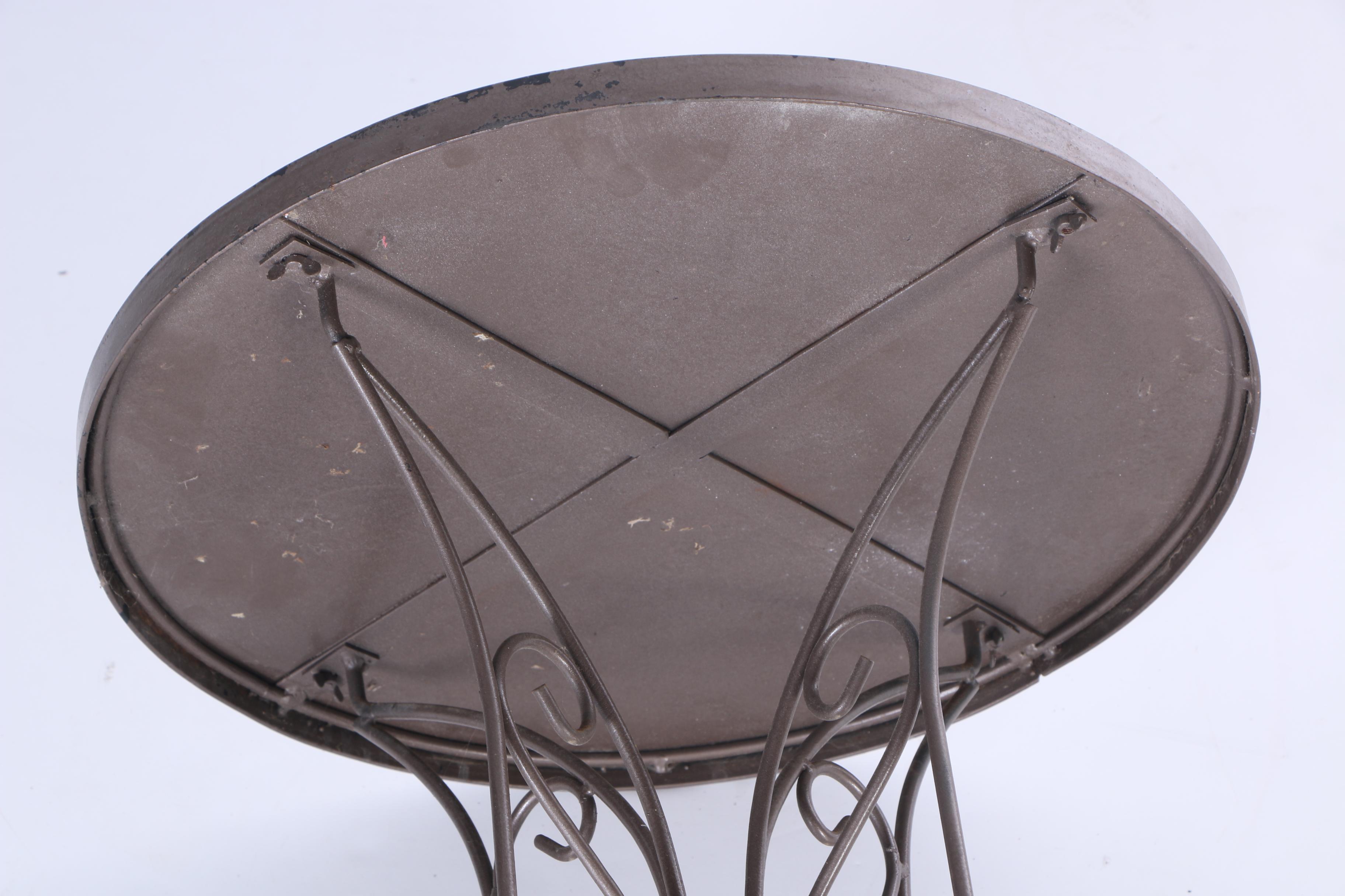 Mosaic Tile Top Side Table